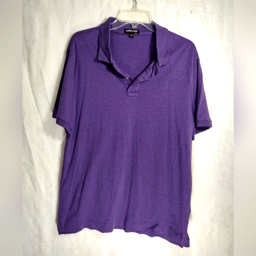Kirkland Signature purple polo   men's L   #571